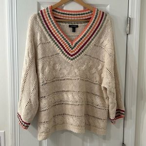V Neck Lightweight Sweater